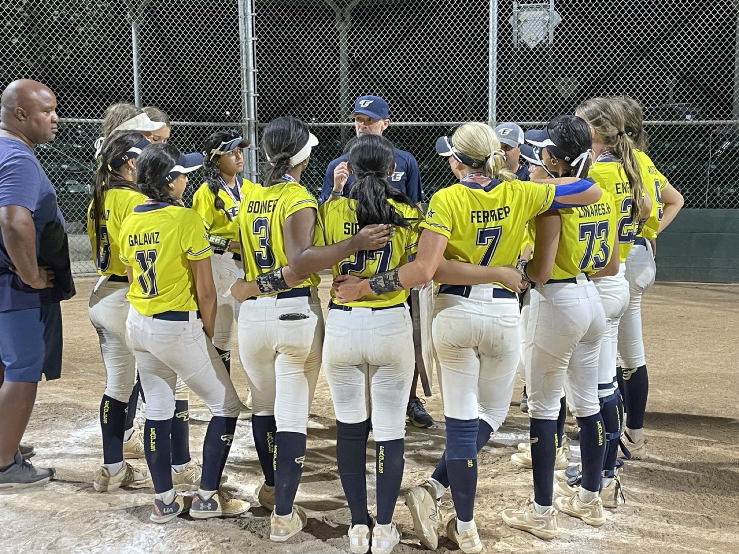 Steve Cleland talking to his team after a game